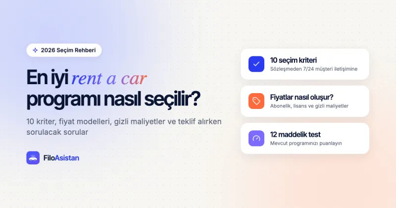 En İyi Rent a Car Programı Nasıl Seçilir? 2026 Seçim Rehberi ve Fiyatlar